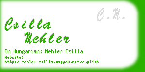 csilla mehler business card